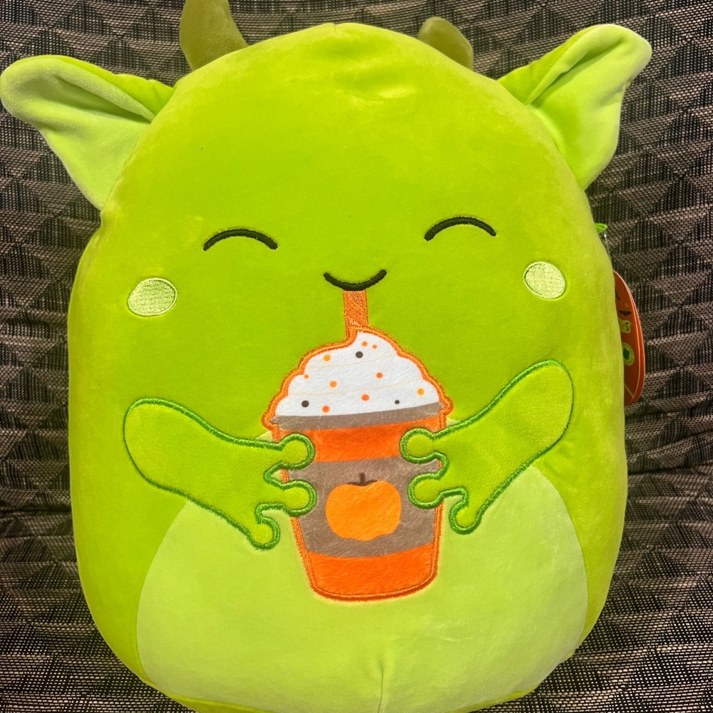 Fitzy 12” Squishmallow Goblin w/Pumpkin Spice Frap